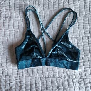 PINK Victoria Secret Blue Velvet Bralette
